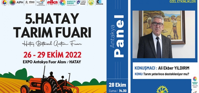 5. Hatay Tarım Fuarı Kapılarını Açıyor