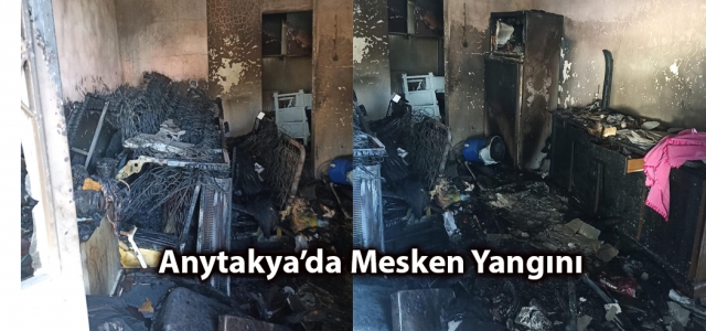 Antakya'da Evde Çıkan Yangın İtfaiye Ekplerince Söndürüldü