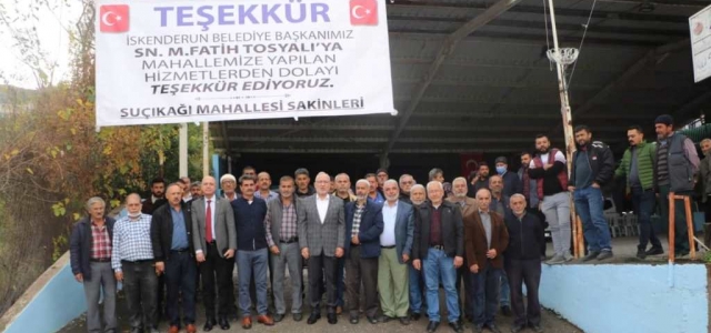 Başkan Tosyalı'ya Pankartlı Teşekkür