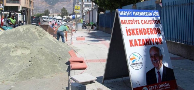 İskenderun Kaldırımları Yenileniyor!