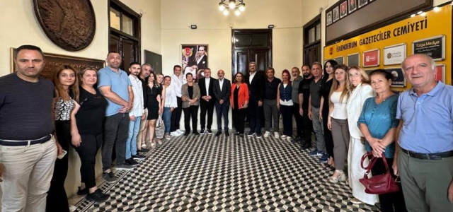 CHP HEYETİNDEN İSKENDERUN GAZETECİLER CEMİYETİ'NE ZİYARET