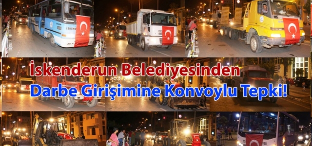 Belediye Araçlarıyla Konvoylu Tepki!