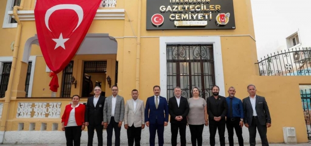 HATAY VALİSİ MUSTAFA MASATLI'DAN İSKENDERUN GAZETECİLER CEMİYETİ'NE ZİYARET