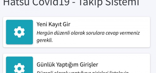 ‘HATSU Covid-19 Takip Sistemi'ni Kurdu