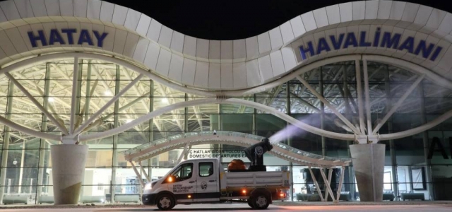 HBB'den Havalimanına İlaçlama Çalışmaları