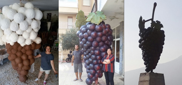 Heykeltıraş'tan Üzüm Heykeli!