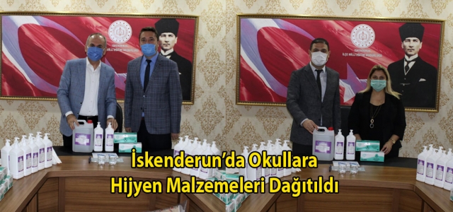 İskenderun'da Okullara Hijyen Malzemeleri Dağıtıldı