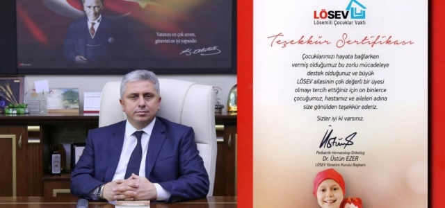 Lösev'den Yükseliş Koleji'ne Teşekkür...