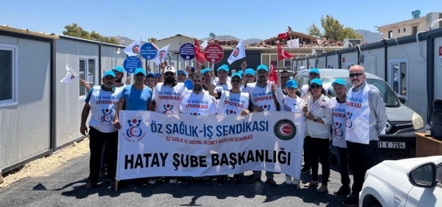 Öz Sağlık-İş Sendikası Hatay Şube Başkanı Fehmi Azboy; ‘Hakkımızı İstiyoruz'