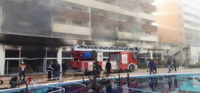 Termal Otelde Korkutan Yangın