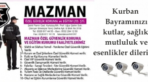 Mazman Güvenlik'ten Bayram Mesajı