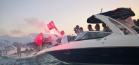 Arsuz'da Zafer Bayramı Tekne Kortejiyle  Kutlandı