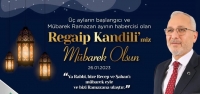 Başkan Tosyalı'dan Regaip Kandili Mesajı