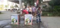 Çöp Konteynerleri Periyodik Dezenfekte Ediliyor