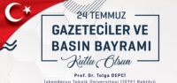 İskenderun Teknik Üniversitesi Rektörü Tolga Depci Basın Bayramı'nı Kutladı