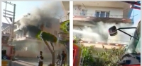 İskenderun'da Bir Binada Çıkan Yangın Korkuttu