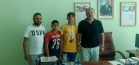 Minik Sporculardan Ferit Ali Gündel'e Ziyaret