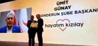 Ümit Günay'a Kızılay Onur Madalyası