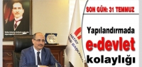 Yapılandırmada e-devlet Kolaylığı