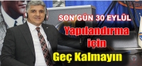 Yapılandırmada Son Gün 30 Eylül