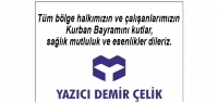 Yazıcı Demir Çelik'ten Bayram Mesajı