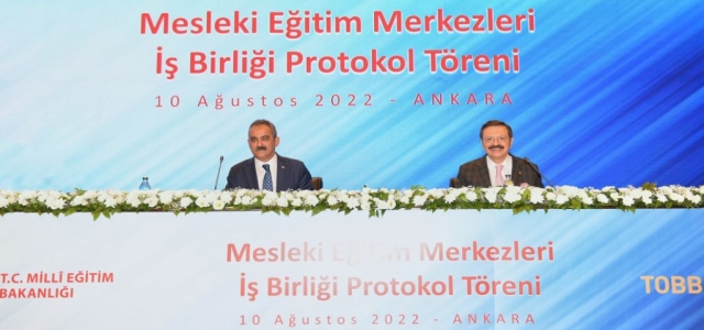 TOBB ile Mesleki Eğitim Merkezleri Alanında İş Birliği Protokolü