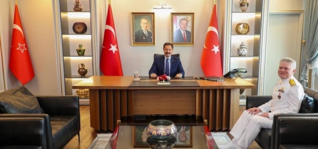 Vali Masatlı, Tuğamiral Osman Çevik'i Ağırladı