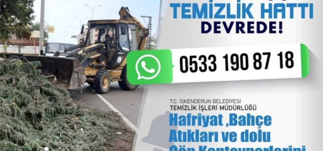 ‘Whatsapp Temizlik Hattı Devrede'